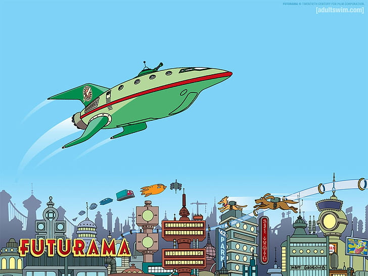 Like all the characters in Futurama, the Planet Express ship also has an overbite