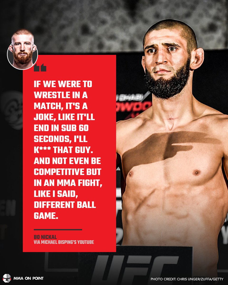 Bo Nickal believes he has the upper hand in pure wrestling against Khamzat Chimaev.