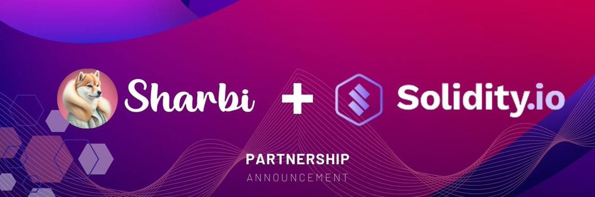 $Sharbi is proud to announce the establishment of our global strategic partnership with Solidity.io!

As a first step in this partnership, <a href="/Solidityio/">Solidity.io</a> will be developing our MULTICHAIN BRIDGE! 🌉

Includes future utility development, such as our DAO and much more! 💕