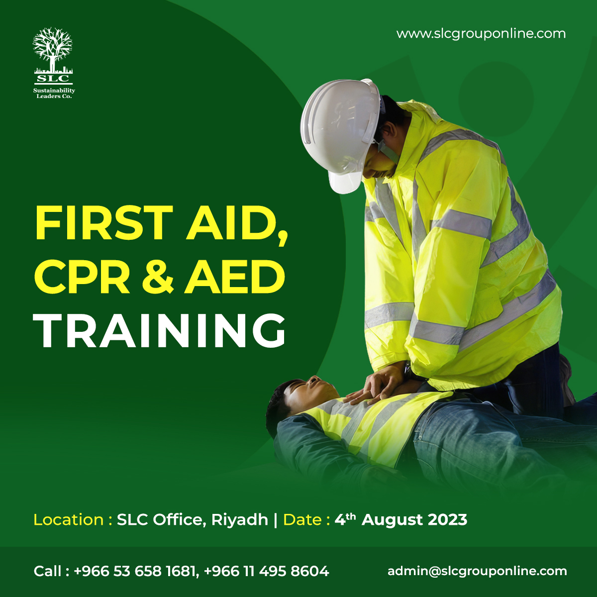 OnlineSlc's tweet image. Discover the Power of First Aid.

Join now and make a difference!

𝑉𝑖𝑠𝑖𝑡📷slcgrouponline.com
𝐶𝑜𝑛𝑡𝑎𝑐𝑡 𝑢𝑠📷+966-114958604 or +966-536581681

#slcgroup
#safetytraining #safety #firstaidtraining