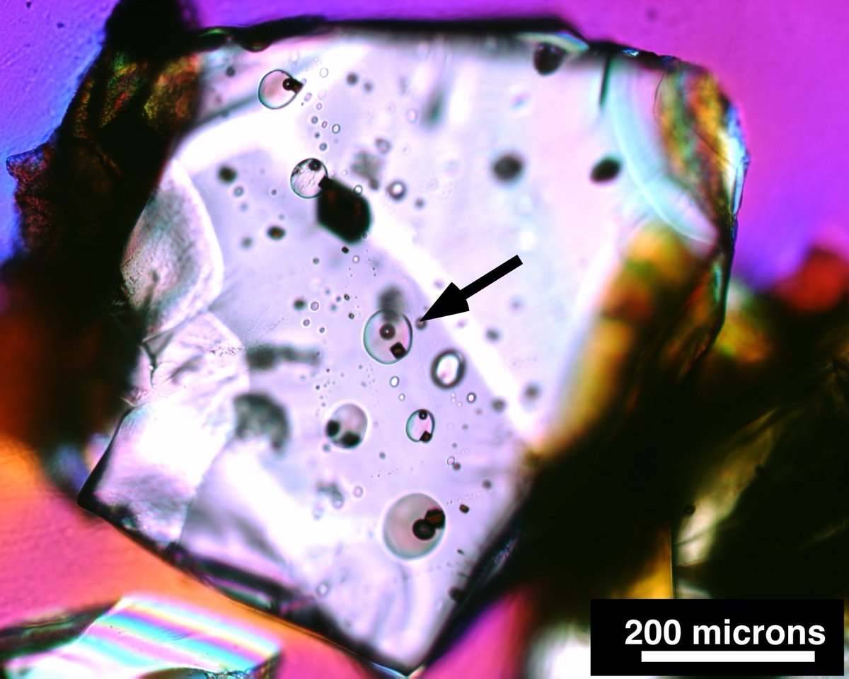 New paper! Charlotte L. DeVitre and colleagues have investigated the laser heating effect on Raman analysis of CO2 co-existing as liquid and vapor in olivine-hosted melt inclusion bubbles. 
Read it here 👇
doi.org/10.30909/vol.0…
[Image under CC licence via Wikipedia]