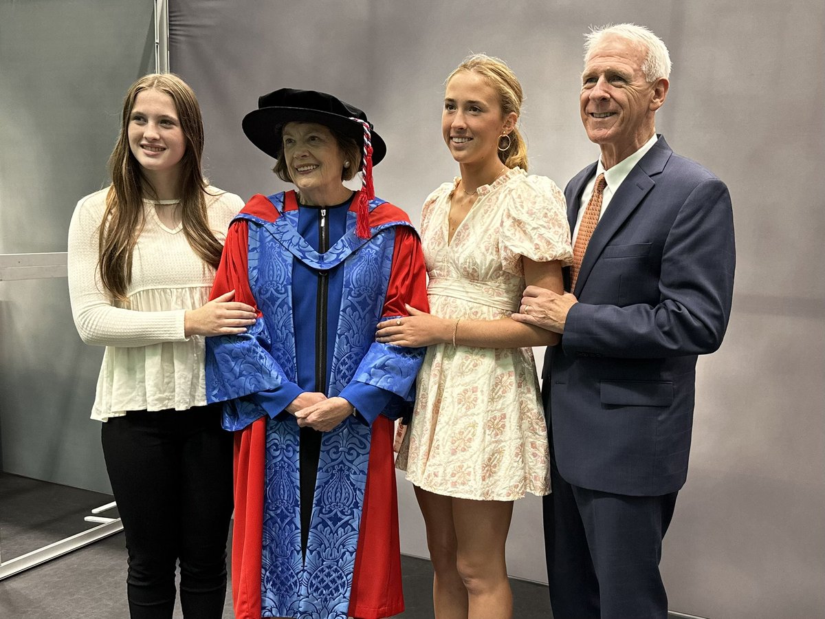 dabishop01's tweet photo. I’m so proud of and happy for my wife, Dr. Carolyn Bishop for being awarded an honorary Doctorate of Education today from @LiverpoolHopeUK for her 25+ years of work in international education. And glad Siri &amp; Petra could be here to celebrate with her. #CGE https://t.co/sOfEAjkT2B