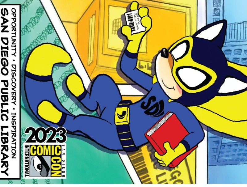 CityofSanDiego's tweet image. @SDPublicLibrary has something for everyone during Comic-Con. Check out the schedule of superhero storytimes, comic creation workshops and panels on comic books and literacy here bit.ly/44uJAEJ. Plus, limited edition library cards are available at all libraries.