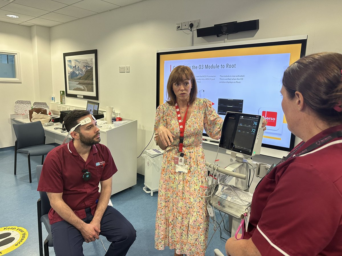WonnacottKeith's tweet photo. Excellent training session today on O3/Sedline in RICU Belfast. @norsomedical @BelfastTrust @Masimo https://t.co/wJAwfOb547