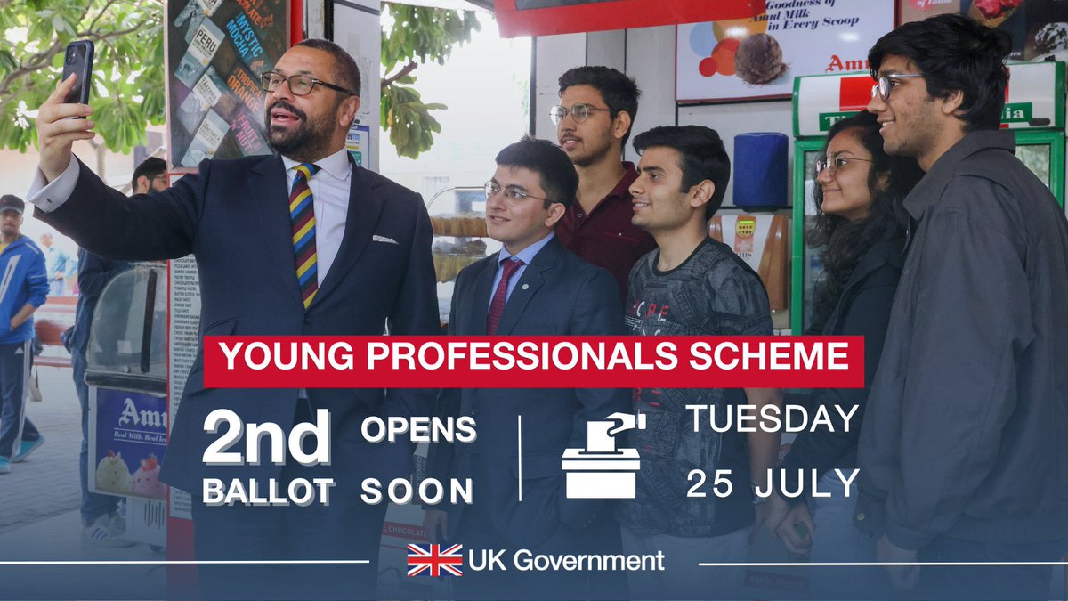Are you aged between 18 and 30? Do you want to live, work or study in the 🇬🇧 for up to 2 years? 

If the answer is yes, consider applying for the second ballot of the 2023 Young Professionals Scheme launching on 25 July.

Details here: gov.uk/guidance/india…

#IndiaYPS