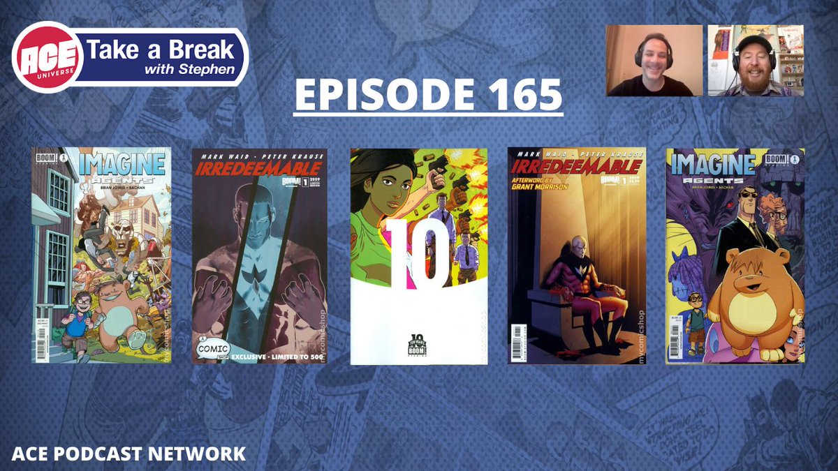 takeabreak_pod's tweet photo. Episode 165 of “Take A Break with Stephen” is now live! This week Stephen and Alex talk Mystery Girl, Imagine Agents, Irredeemable and Last Sons of America!
▶️: https://t.co/zrxAqWvZQn https://t.co/j97mJhMY4f