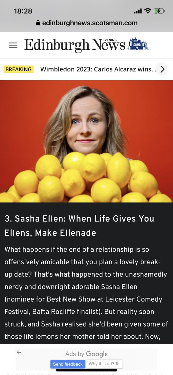 Fab to see @SashaKEllen picked out by @edinburghpaper as one of 10 #edinburghfringe shows to see edinburghnews.scotsman.com/arts-and-cultu… See Sasha’s solo show and her D&D-inspired show @CBErpgshow both at the Counting House @lhcomedy @freefringefest Images by @karlagowlett