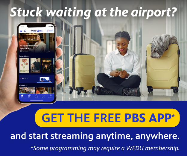 Waiting at the airport? Stream PBS shows, build your watchlist, connect with @wedupbs, and more - wherever you are. #TravelEntertainment #PBSStreaming 

Download the PBS App 👉 wedu.org/app