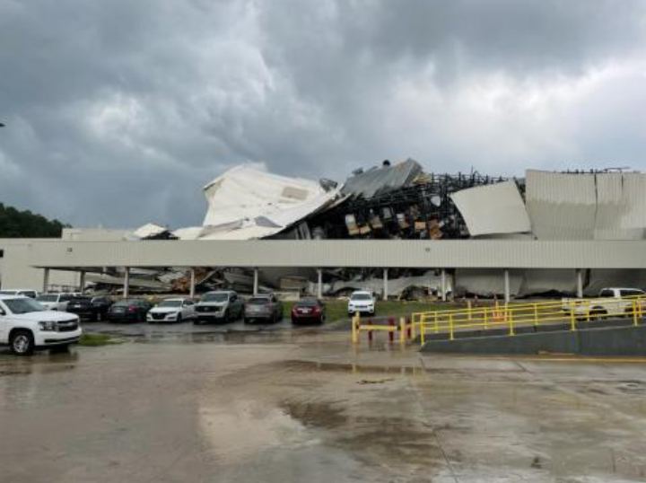 Tornado damage to the Pfizer building in Rocky Mount, NC <a href="/WRAL/">WRAL NEWS in NC</a>