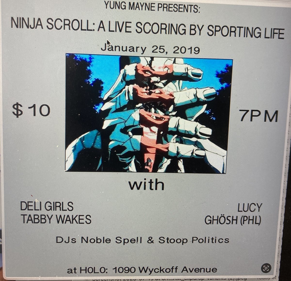 NINJA SCROLL: A LIVE SCORE BY SPORTING LIFE  (2019)