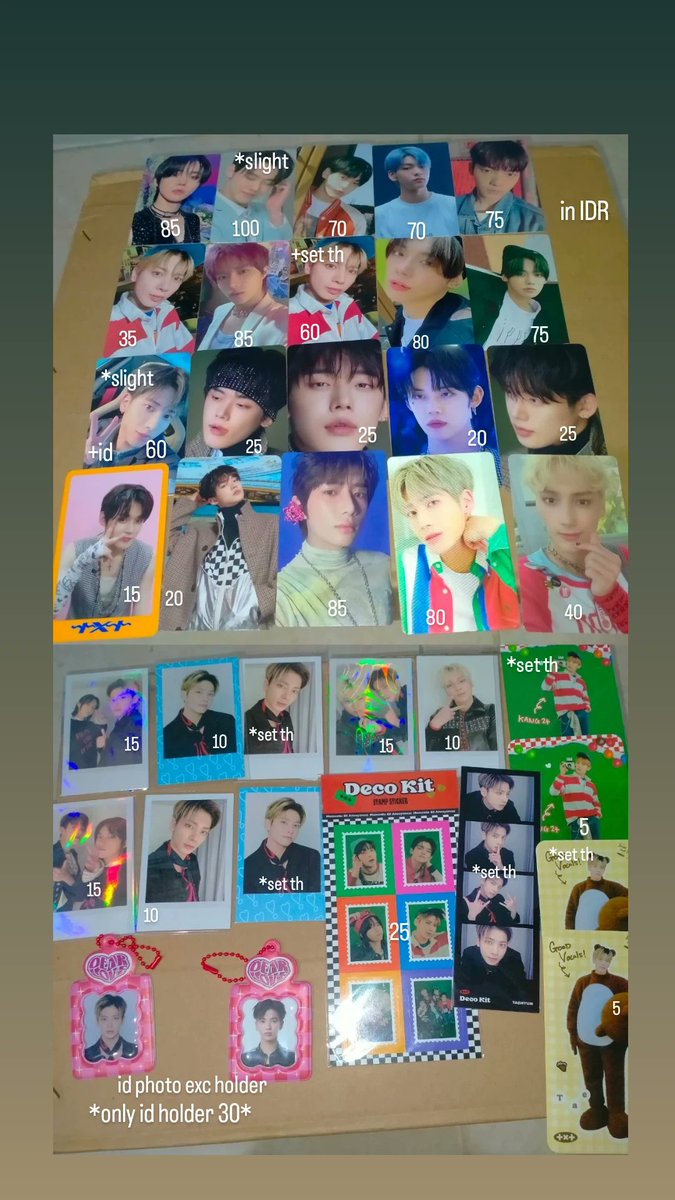 peachyylen's tweet photo. wts // want to sell // lfb aab txt ina

- dom Tangerang
- boleh nego
- keep event w dp
- exc admin shopee

t. yeonjun soobin taehyun beomgyu hueningkai deco kit pc polaroid photo strip sticker thursday's child dicon https://t.co/nqOdDXIW3Q