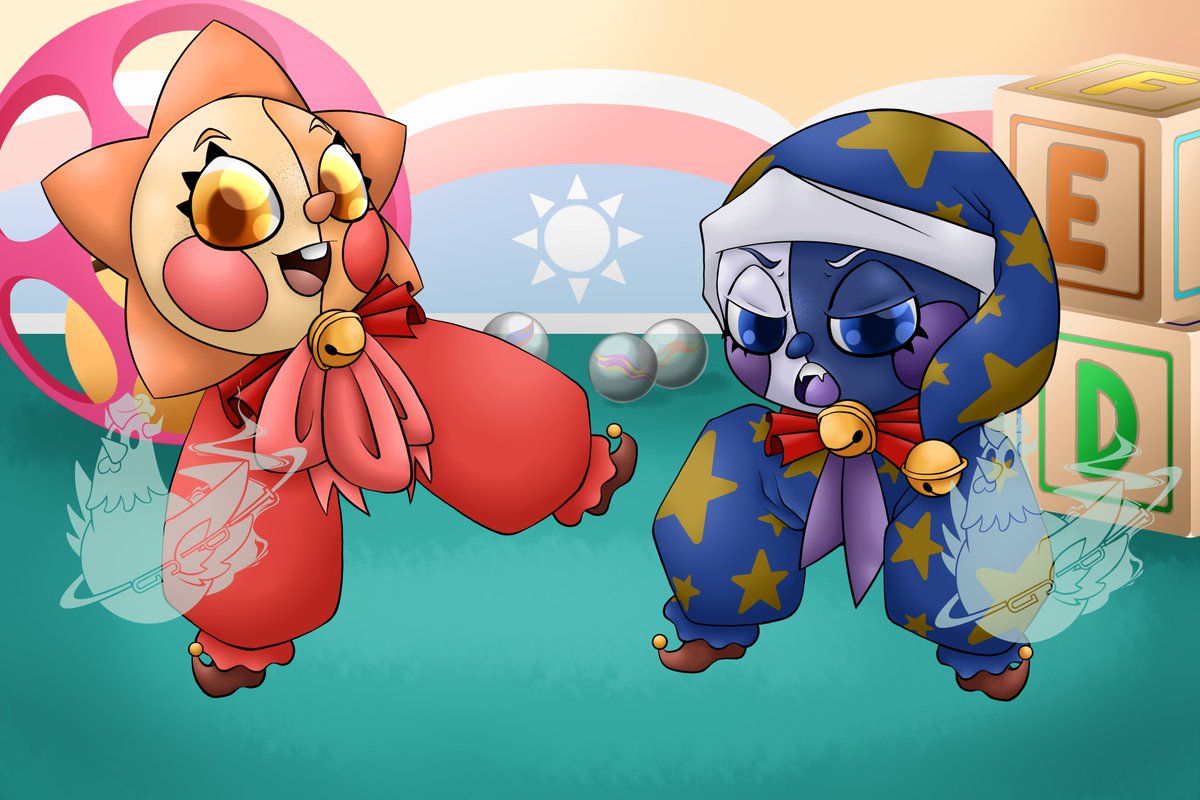 TPG_Arts's tweet photo. I'd been wanting to draw these little things for a while. They're just adorable.
They are Sploinkus and Yoinkus created by @MissCaterpilla4
(Production dated 07/19/2023)
#daycareattendant #Sploinkus #Yoinkus #FNAF #fnafsecuritybreach #art https://t.co/78HWRMo6B9