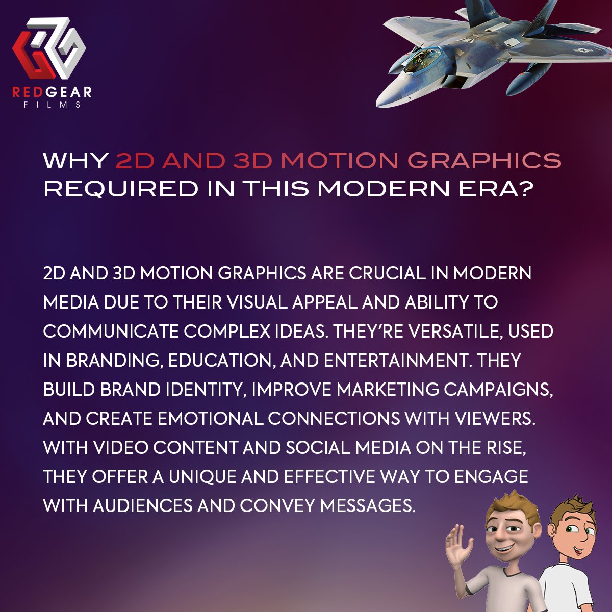 RedGearFilms's tweet photo. Are 2D I 3D Animations Important ?
.
.
.
.
#PostProductionStudio #Compositing #2DAnimation #3DAnimation #VFX #VisualEffects #AnimationStudio #MotionGraphics #DigitalArt #CGI #SpecialEffects #VideoEditing #MotionDesign #AnimatedFilms #DigitalCompositing #AnimationProduction https://t.co/x4akP4YRoj