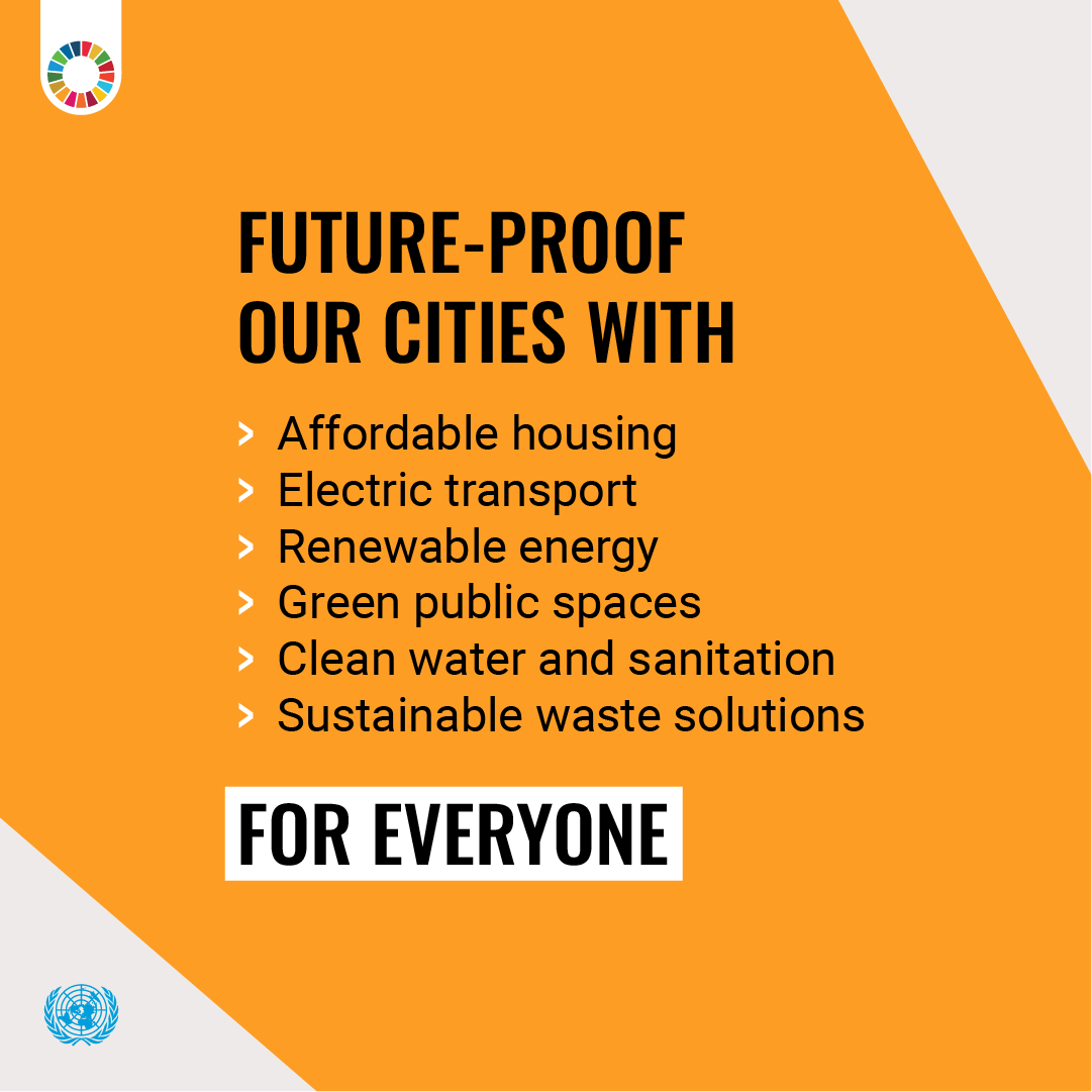 GlobalGoalsUN's tweet photo. Creating sustainable cities is crucial for a sustainable future! Let's build resilient infrastructure, promote inclusive urbanization, and enhance resource efficiency. 🌆🏙️ Learn more about SDG 11: Sustainable Cities and Communities ➡️ https://t.co/yddiFai4ia #SDG11 #Sustainable https://t.co/w6PznKlhst