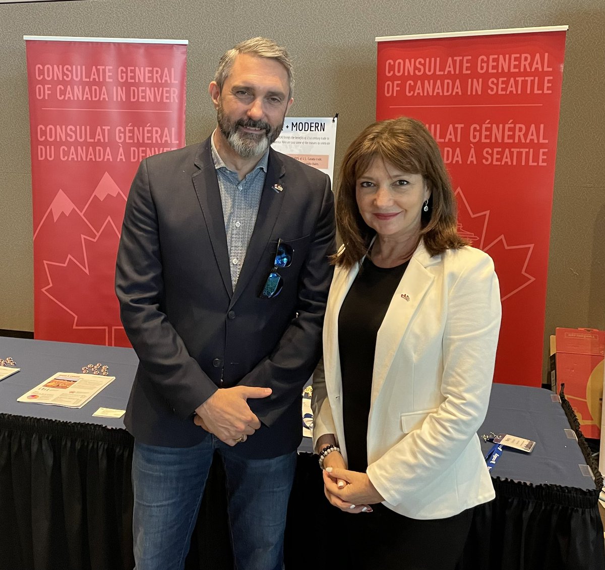 Cooperation with our partners and friends in the United States is critical for the Yukon. It was a pleasure to meet yesterday with Interim Consul General in Seattle Marcy Grossman, here at the @PNWER annual summit in Boise Idaho, to discuss some of these important topics #PNWER