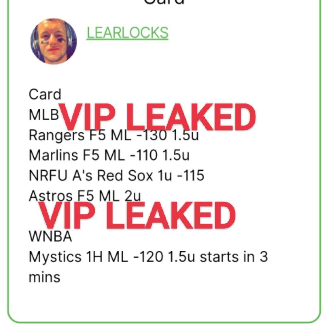 ItsCappersPicks's tweet image. #LearLocks