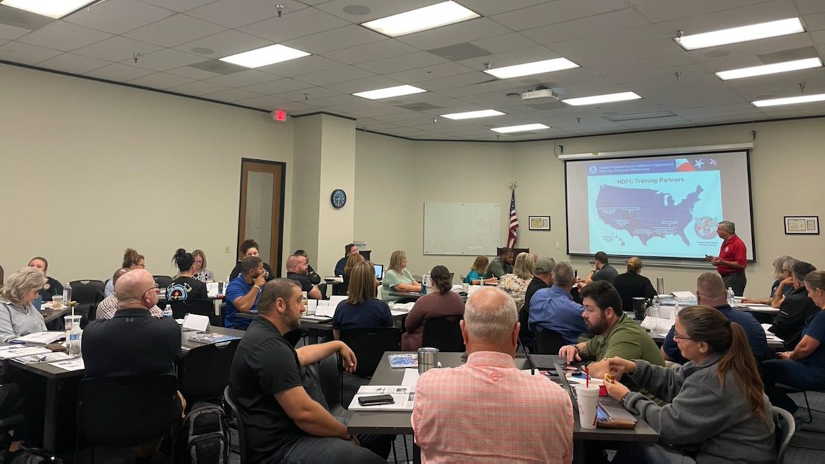 SETRAC_TX's tweet photo. SETRAC is proud to be hosting @teextweet for the Disaster Preparedness for Healthcare Organizations within the Community Infrastructure course. 

The 2-day course addresses the unique concerns of healthcare professionals and covers all phases of the emergency planning process. https://t.co/7ReNhjtZiI