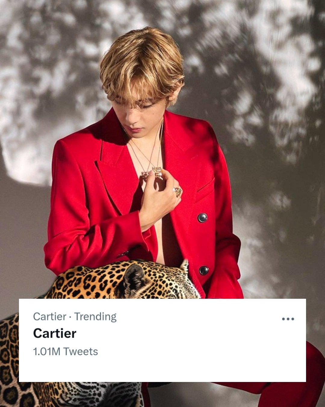 BTS V HOTRENDS on X: RT & REPLY Cartier WE LOVE YOU TAEHYUNG SOLD OUT  KING KIM TAEHYUNG Celine Kim Taehyung GLOBAL BRAND AMBASSADOR TAEHYUNG  #TAEHYUNGxCartier  / X