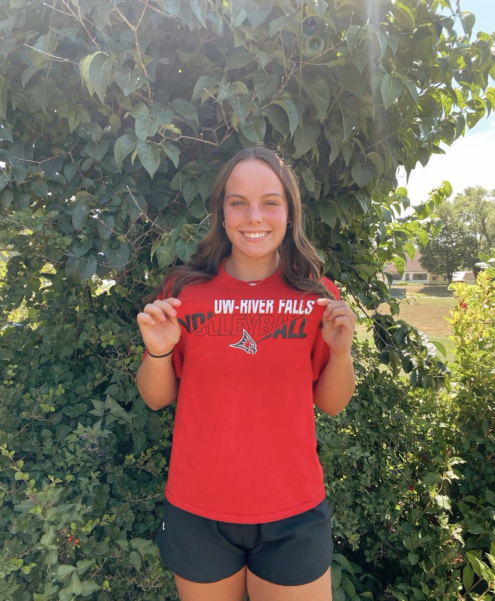 I am so excited to announce that I have verbally committed to furthering my academic and volleyball career at the University of Wisconsin-River Falls!!❤️🖤 #gofalcons <a href="/UWRFVolleyball/">UW-River Falls Volleyball</a>