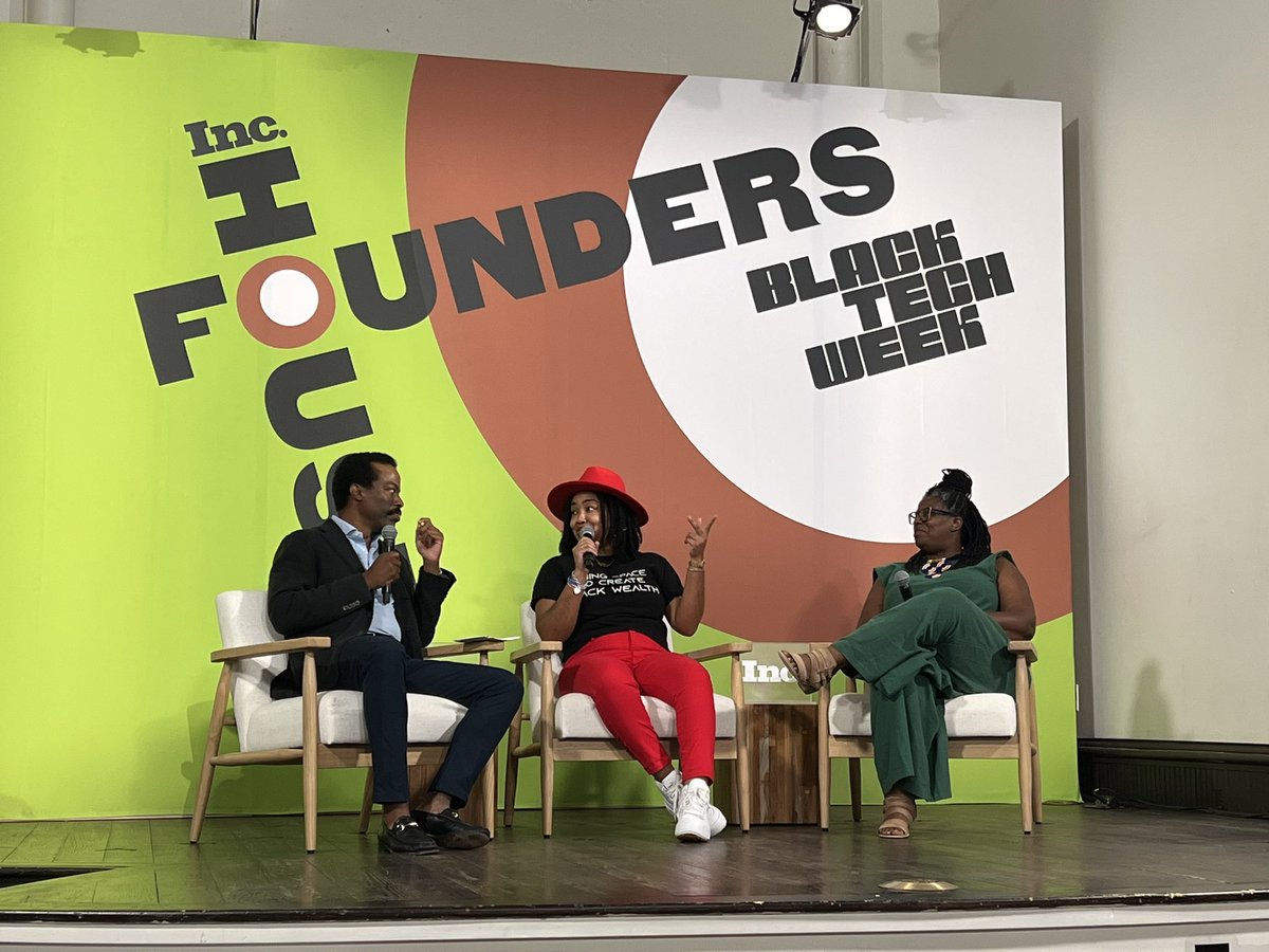 .@JaneyaGriffin of @equityinspace and Akissi Stokes-Nelson of @wundergrubs on pioneering new paths in entrepreneurship. #FoundersHouse #BTW23