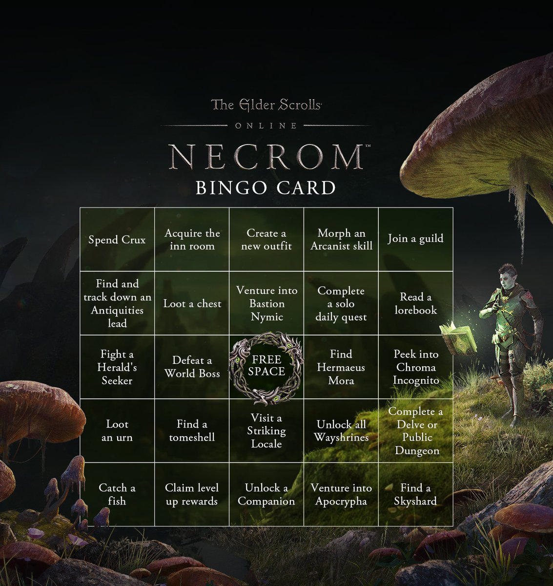 The Elder Scrolls Online Official Forums BINGO : r