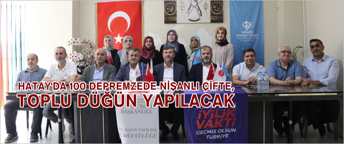 Kahramanmaraş merkezli 6 Şubat’taki depremlerden etkilenen Hatay’da, 100 nişanlı çifte toplu düğün yapılarak çeyiz desteği verilecek.
hataypusula.com/hatayda-100-de…