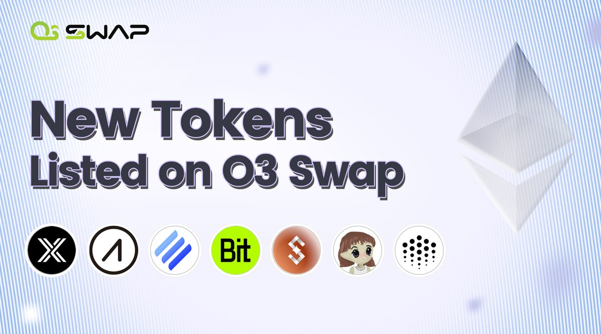 OMOSwapX's tweet photo. New #altcoins listed on #O3Swap:
$IMX $AIOZ $LINA $BIT $ALPHA $LADYS $OCEAN
Swap more long-tail assets on #Ethereum and more at https://t.co/gpxCSBfh9L!
@Immutable @AIOZNetwork @LinearFinance @BitDAO_Official @stellaxyz_ @miladymemecoin @oceanprotocol @MiladymemeBSC https://t.co/49b4rNVAaO