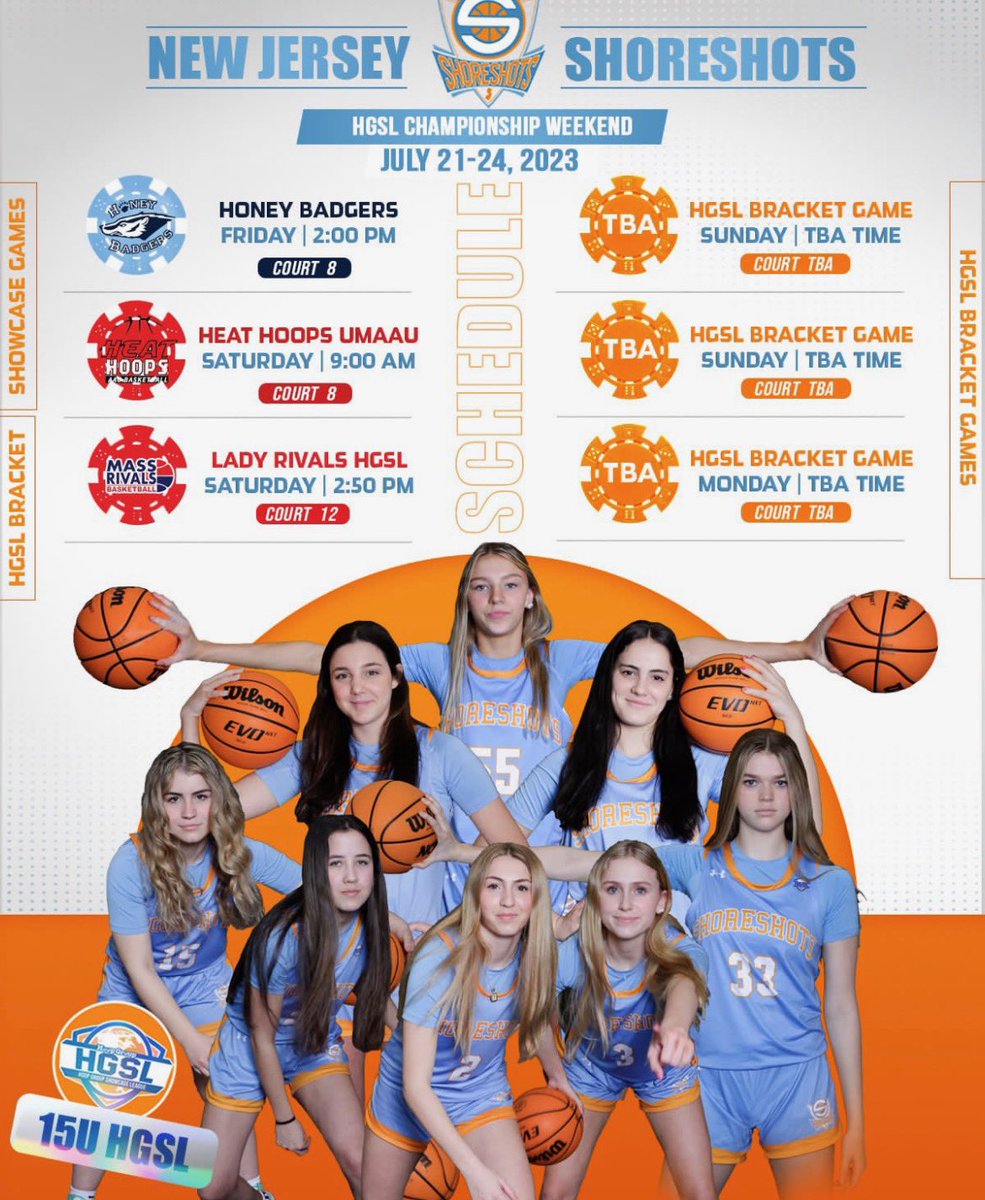 So exicted to play this weekend in AC! Here’s our schedule ‼️ @Shoreshots2026g @ShoreshotsGirls