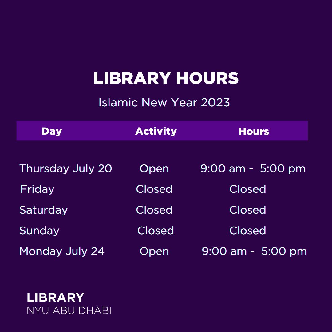 NYUAD Library tweet media