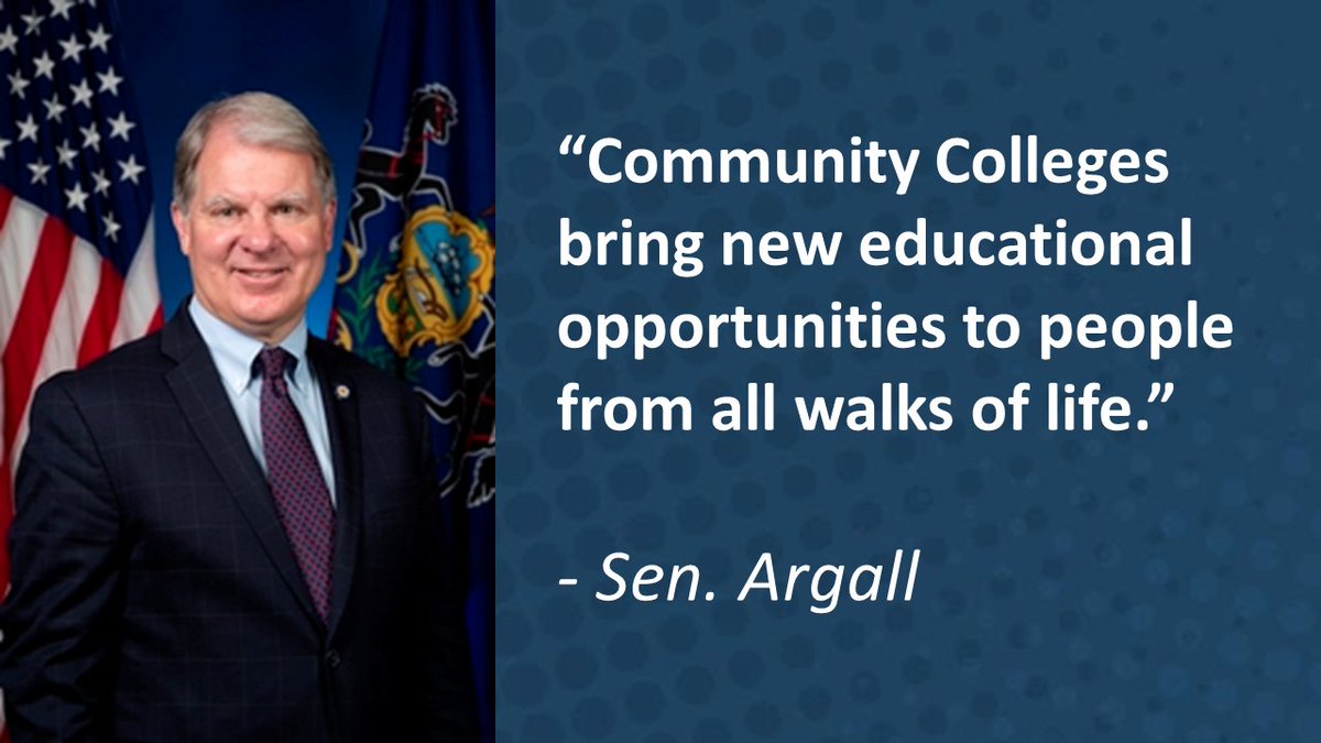 “Community Colleges bring new educational opportunities to people from all walks of life,” says @SenatorArgall, PA Senate Education Committee Chair. “They are also incredibly responsive to the needs of employers.” #PACCCsImpact Read more bit.ly/44LSAoO