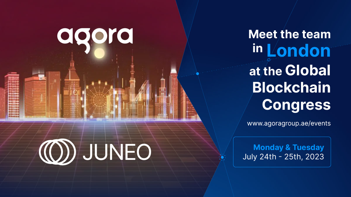 Hello, London! 🇬🇧

We're excited to announce that #JUNEO is heading to The Global Blockchain Congress by <a href="/AgoraGBC/">The Global Blockchain Congress</a> on July 24th and 25th!

We're on a mission to reshape web3 with our unlimited, sub-second EVMs on decentralized networks! We're thrilled to bring our ideas to the