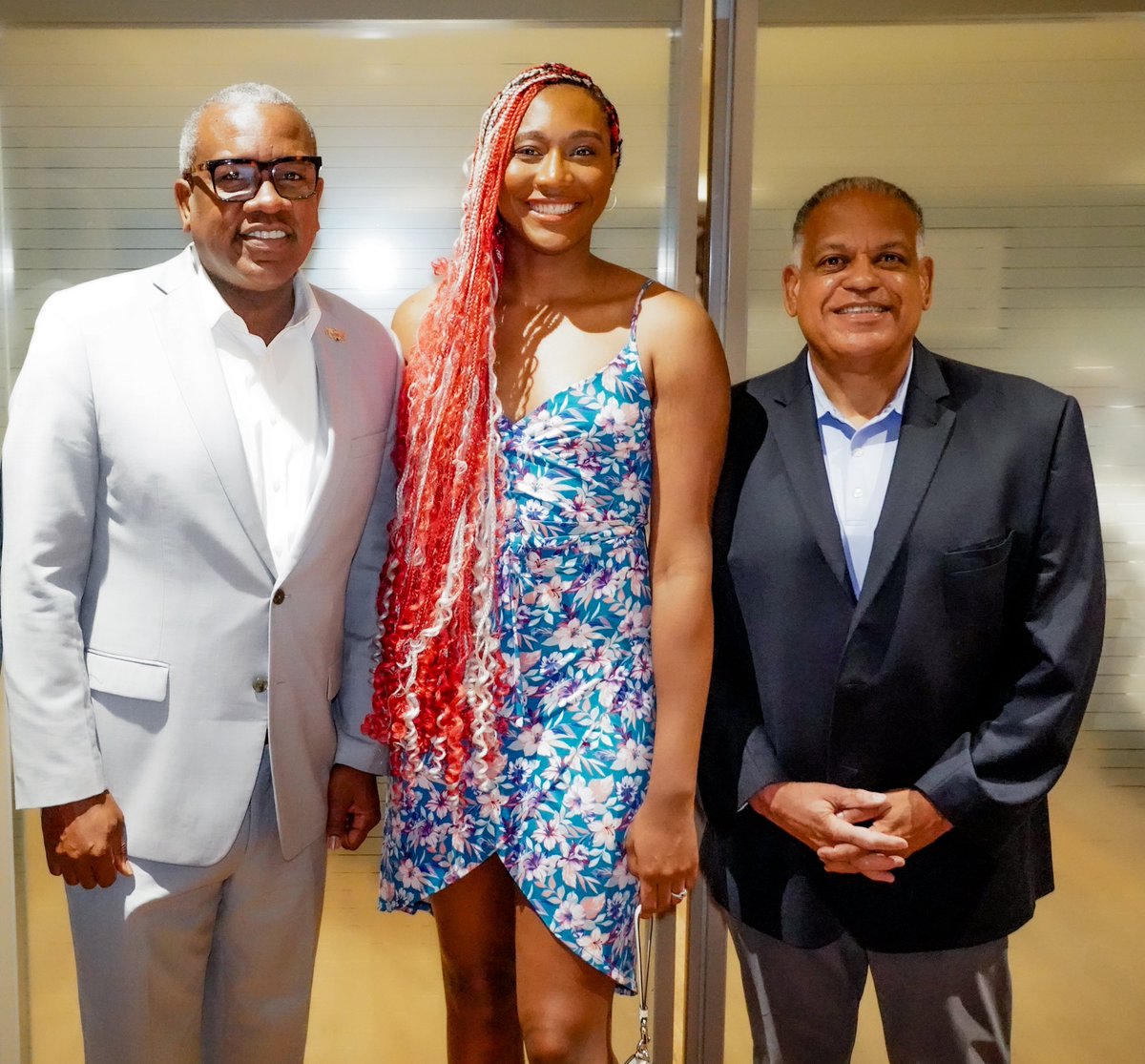 govbryan's tweet photo. Aliyah Boston is our one-and-only superstar and now the official Tourism Ambassador of the Virgin Islands https://t.co/B76RKb0TL2