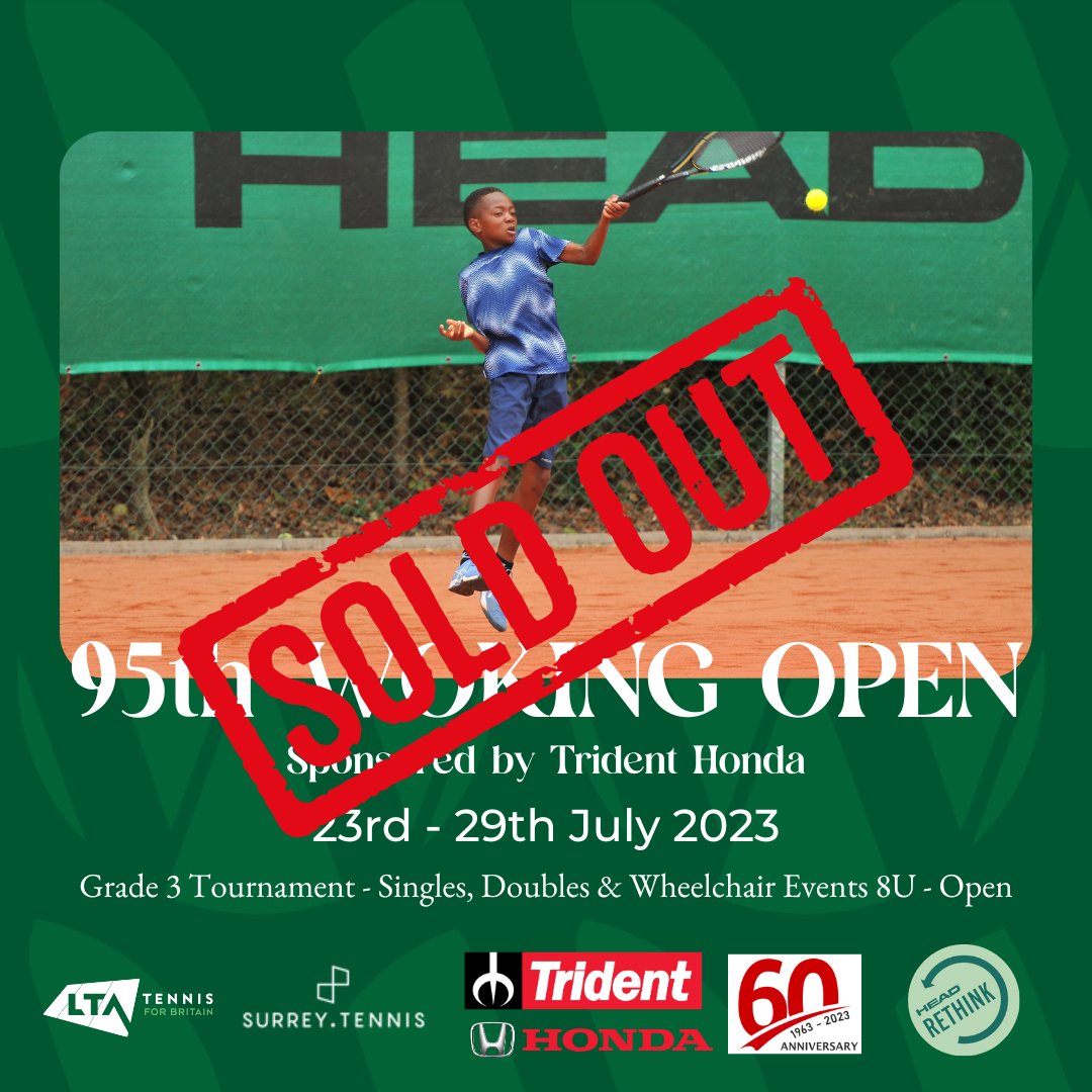 Woking Lawn Tennis Club (@wokingltcc) on Twitter photo 95th Woking Open Next Week - Record entries & Sustainability Focus 🎾🏆♻️
<a href="/LTACompetitions/">LTA Competitions</a> <a href="/tridentgarages/">Trident Honda</a> <a href="/the_LTA/">LTA</a> <a href="/pledge_ball/">Pledgeball</a>
competitions.lta.org.uk/tournament/900… 95th Woking Open Next Week - Record entries & Sustainability Focus 🎾🏆♻️
<a href="/LTACompetitions/">LTA Competitions</a> <a href="/tridentgarages/">Trident Honda</a> <a href="/the_LTA/">LTA</a> <a href="/pledge_ball/">Pledgeball</a>
competitions.lta.org.uk/tournament/900…