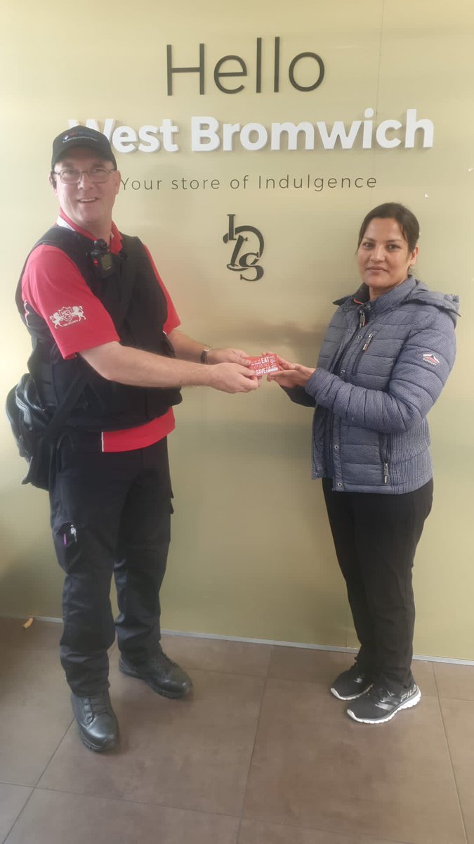 WestBromwichTC's tweet image. BID Ambassadors Lindsey and Tony have been out this evening engaging with businesses who are open after 5pm. 

We have updated the businesses on what the BID is doing and handing out our Loyalty Cards for staff.  Productive evening !!