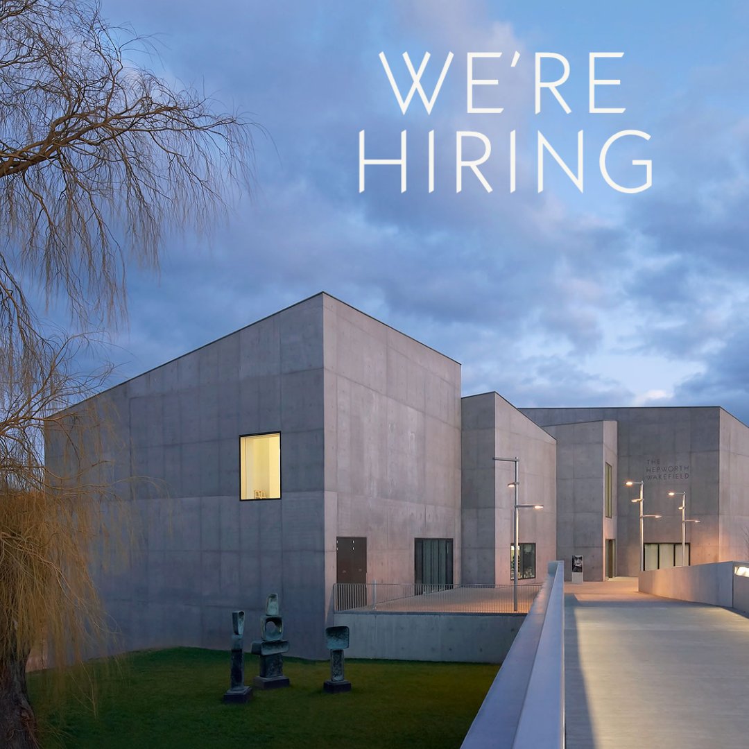 We are looking for a Curator (maternity cover) to research, devise and deliver a programme of world-class exhibitions and collection displays, support the development of Wakefield’s art collection. For the full job description and to apply visit hepworthwakefield.org/jobs