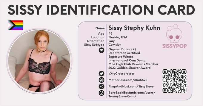 #Sissy ID Cards Available Here: https://t.co/msGGF6hB6n  Stephy Kuhn @XtcCrossdresser  https://t.co/Ngo4BkSpO6<a href="/tag/sissy"class="tags">#Sissy</a><a href="/tag/femmes"class="tags"><span>#femmes</span></a><a href="/tag/exposed"class="tags"><span>#exposed</span></a><a href="/tag/sissycaptions"class="tags"><span>#sissycaptions</span></a><a href="/tag/sissyexposure"class="tags"><span>#sissyexposure</span></a>