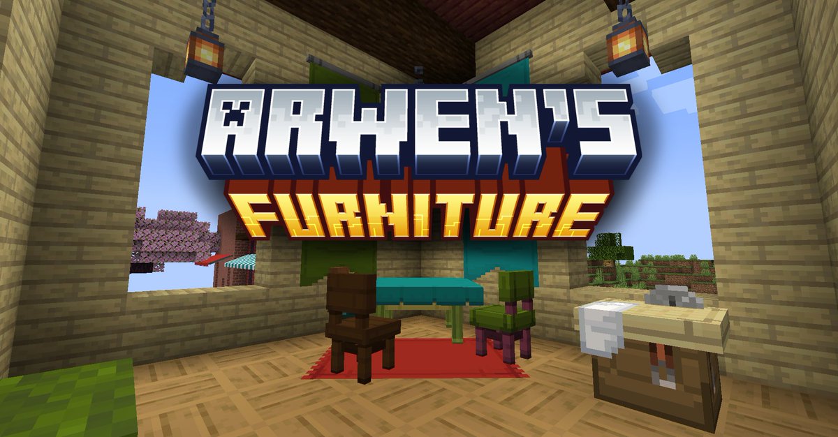 ArwenFails's tweet photo. I've been working on other things, so I decided to release my furniture datapack with just the chairs, tables, awnings, giant banners, and rugs. There are 438 combinations of furniture since all of them can be dyed!
https://t.co/mY1l2uReg6 https://t.co/NYrKQFMCJ6
