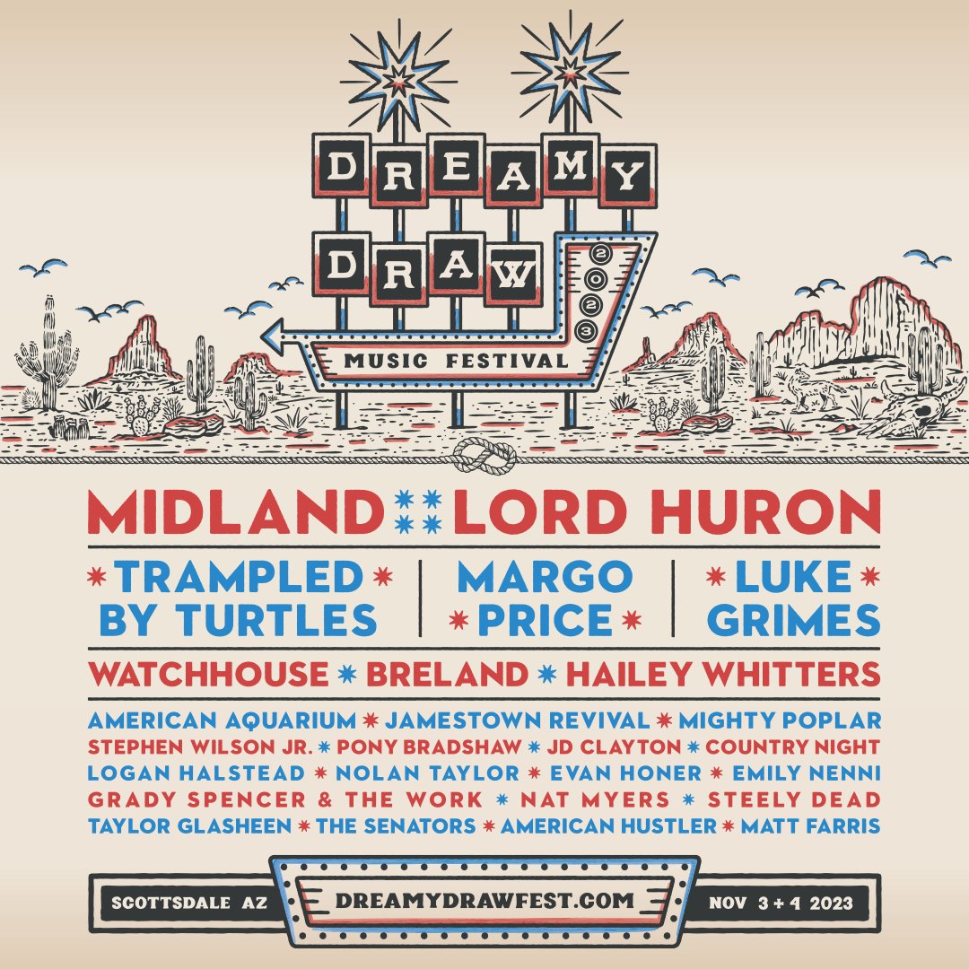 MidlandOfficial's tweet photo. Arizona, we're comin in hot for #DreamyDraw Festival this November. It's gone be a party y'all.  More info: https://t.co/ywvFRxef2n https://t.co/dPWNjRca86
