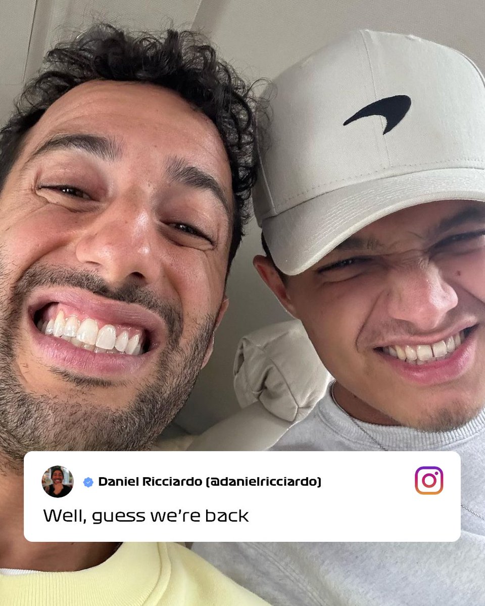 F1's tweet photo. The boys are back 🥹

📸: @danielricciardo 

#HungarianGP #F1 https://t.co/WOk5eHGMgI