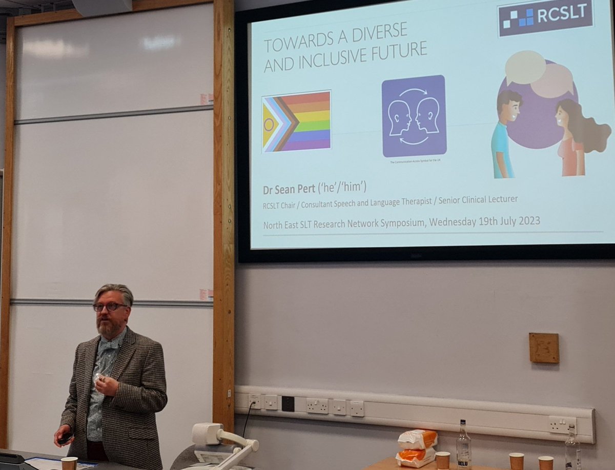 ShereenJ_SLT's tweet photo. Always so wonderful to listen to @SeanPert's talks/sharing. He is such an inspiration and his talk today made me excited to be a qualified SLT (soon)!

A great day of learning from amazing SLTs at the NE SLT Research Network Symposium today!  #NESLTRN2023 https://t.co/9lXP89dmcY