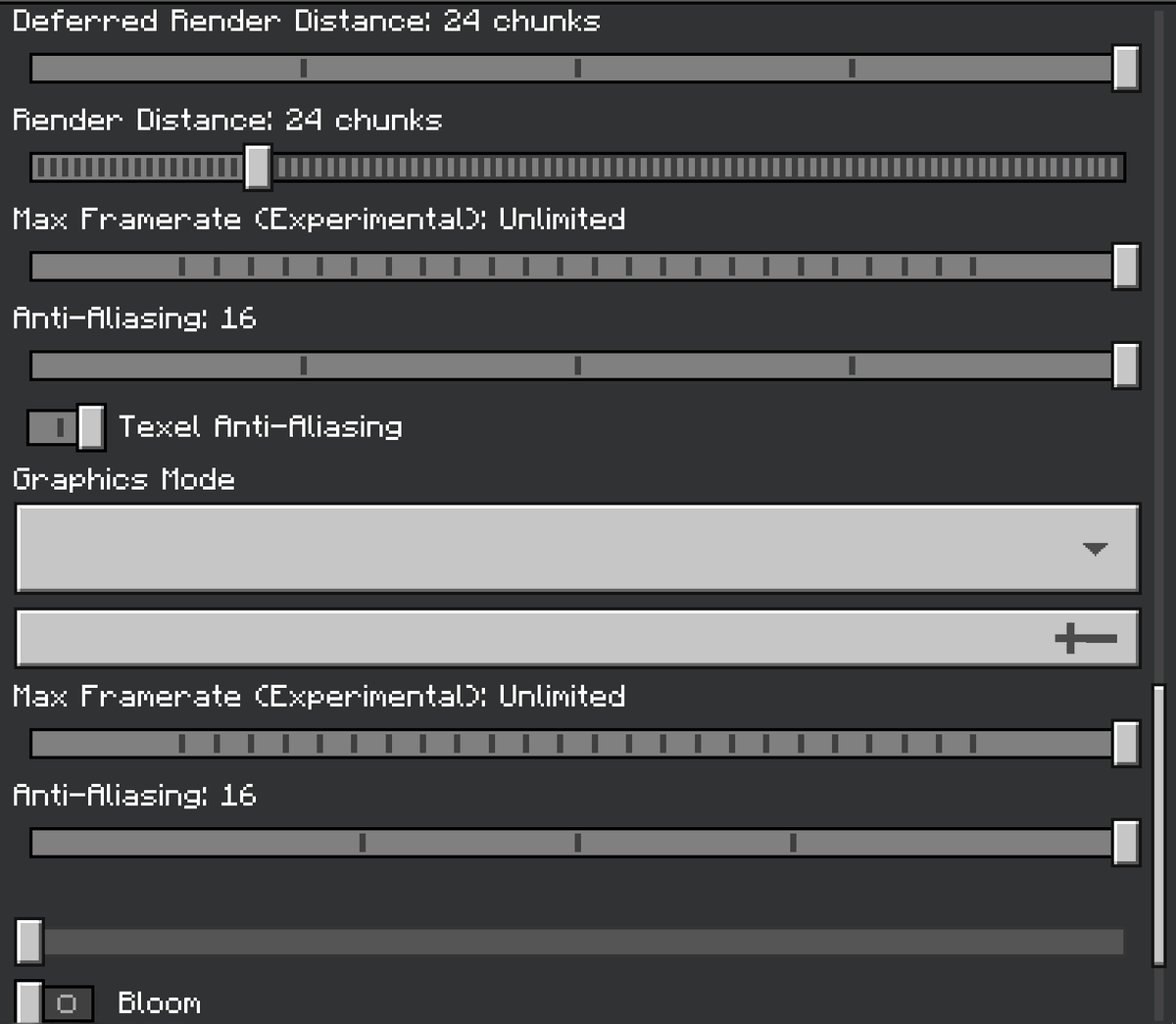 ausgefuxxt's tweet photo. Some new Features Appeared in the Gamefiles of Minecraft Bedrock Edition! Does someone know what Deffered Render Distance Means? Let me know https://t.co/XFhKtsKfbh