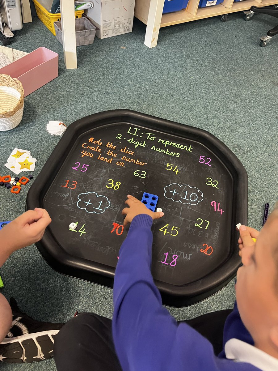 FoxfldPalm1's tweet photo. My final Tufftray! This one was my absolute favourite as the children were able to show me all the progress they've made with their maths and representing 2-digit numbers! 🥰 @foxfield https://t.co/GvqKVnOmzk