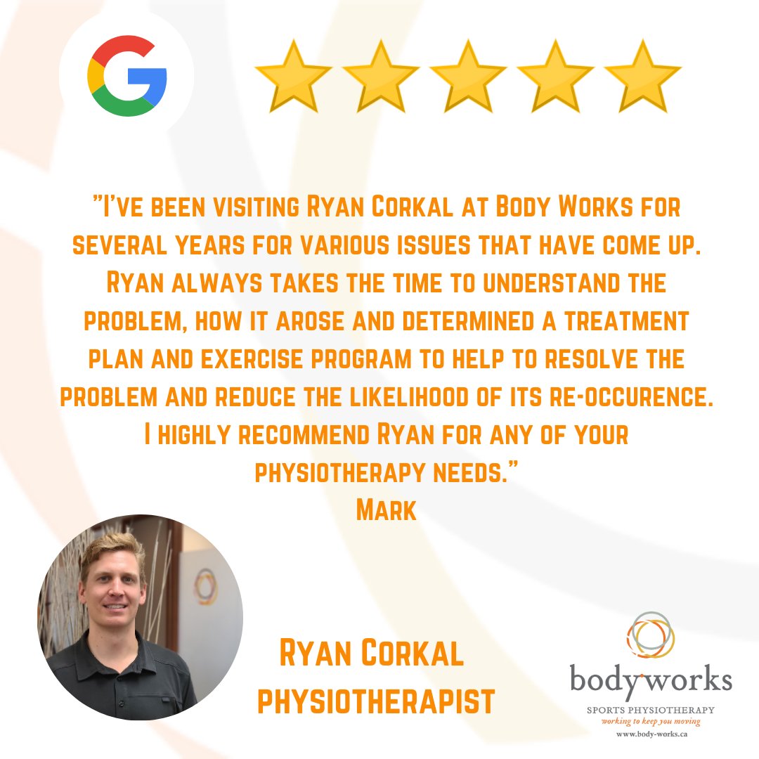 Visiting Ryan Corkal at Body Works for years has been a #game-changer! 🙌🏋️‍♂️ He truly listens, creates personalized treatment plans, and guides with exercises to resolve issues and prevent re-occurrence. Highly recommend Ryan for all your #physiotherapy needs.  #InjuryPrevention