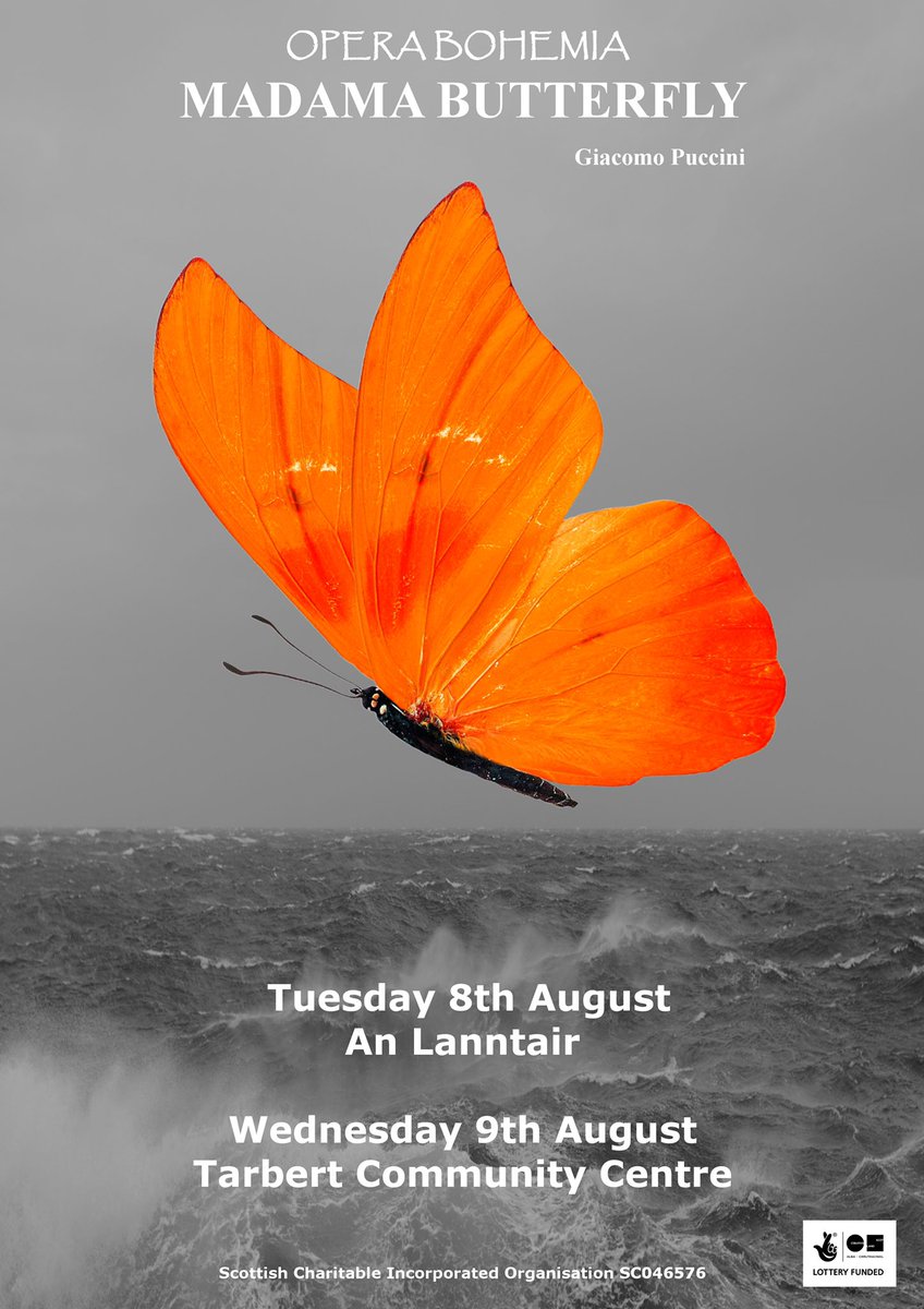 Madama Butterfly comes to Lewis (8th Aug) and Harris (9th Aug) Lewis: lanntair.com/events/event/m… Harris: wegottickets.com/event/576433/ @isleofharris1 @isle_harris @welove_Harris @IsleGolf @harrisdistiller @anlanntair @weloveSY @OuterHebs @CalMacFerries