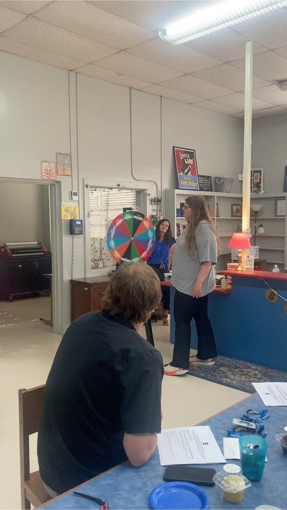 We are excited about the house system! Today, all SMS staff took a turn spinning the wheel. We can't wait to tell the students all about it! #warriorway #housesystem #missionpossible