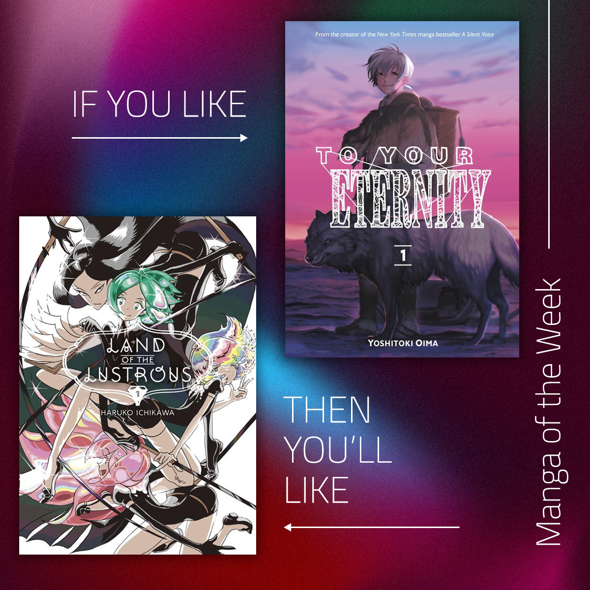 Immortality. Both of these manga explore the concept of immortality and its  ripple effects in different ways. Land of the Lustrous is 40% off in the  Birthday Sale: https://t.co/hfhit9bjfX