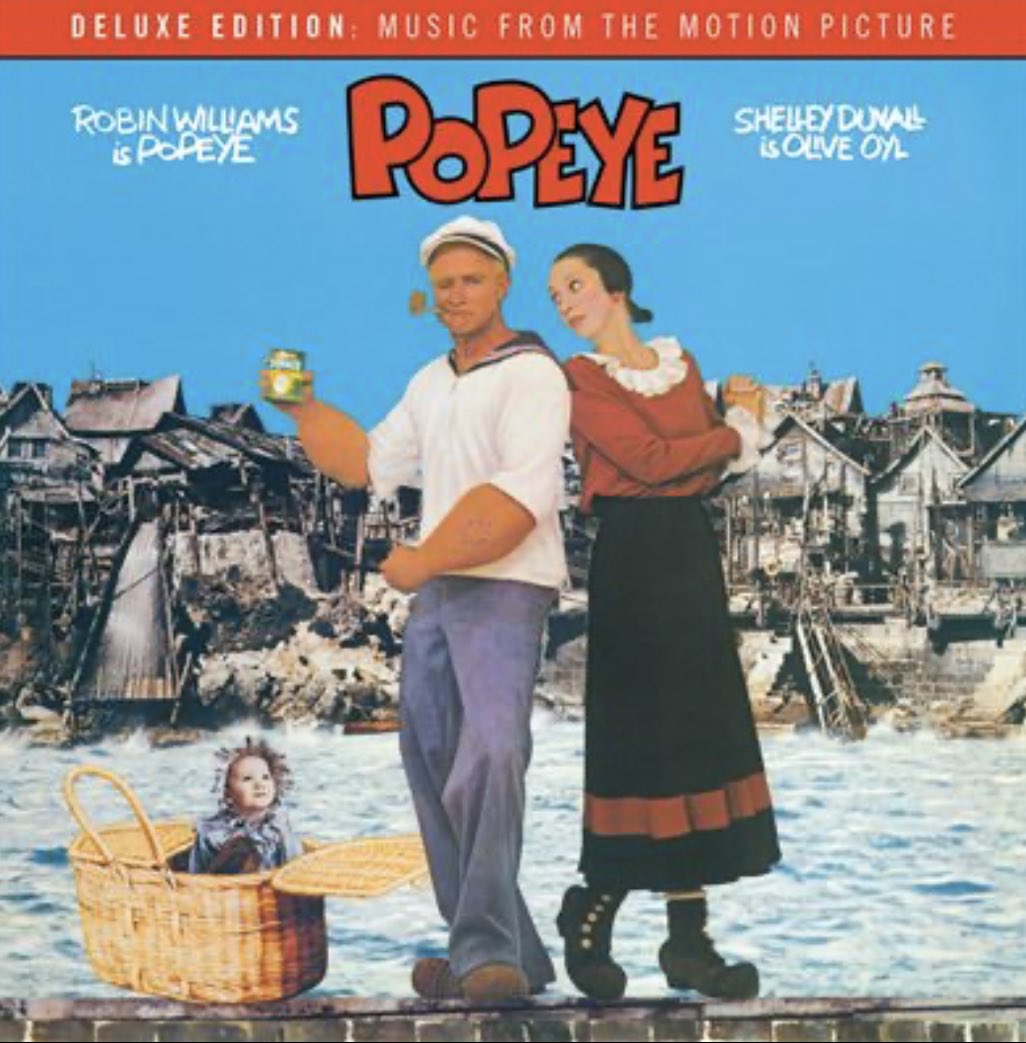 RandyFHall's tweet photo. Various Artists • Popeye: Music from the Motion Picture (1981)
#RockSolidAlbumADay2023

Another musical that is hated more than loved  I’ve always liked this one, but the recent inclusion of the Harry Nilsson demos makes this one indispensable for me. https://t.co/lTQmBUowXa