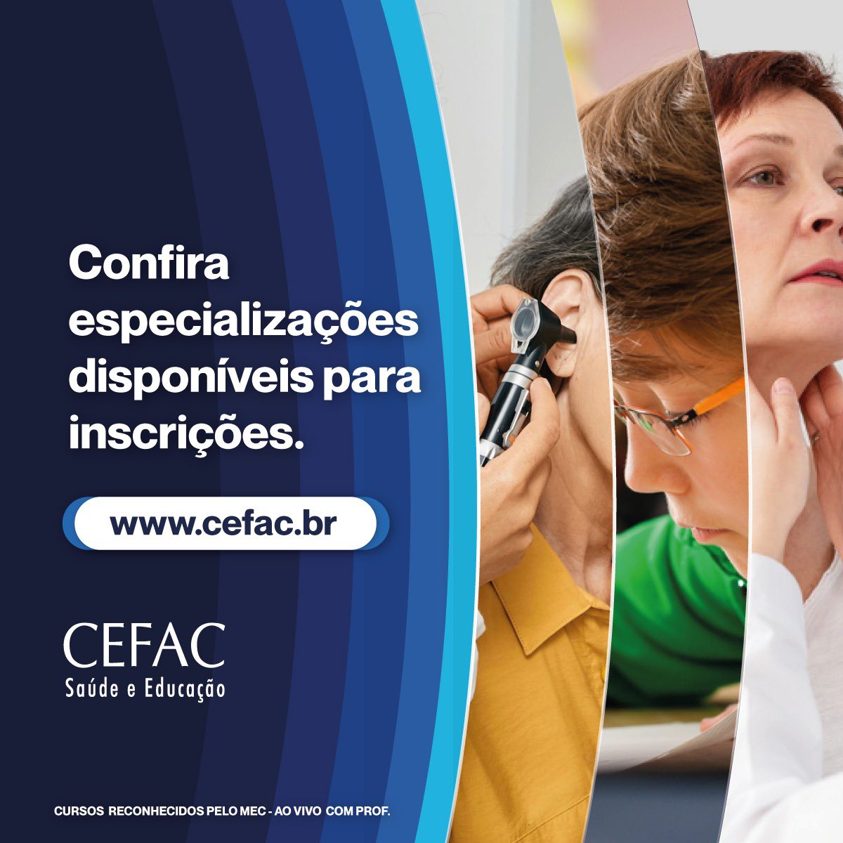 cefacsaopaulo's tweet photo. Acesse o link abaixo e confira nossas novas especializações disponíveis para inscrições!

Cursos on-line ao vivo com o(a) professor(a).

https://t.co/YBjYRREpib https://t.co/PJpgo9xG6A