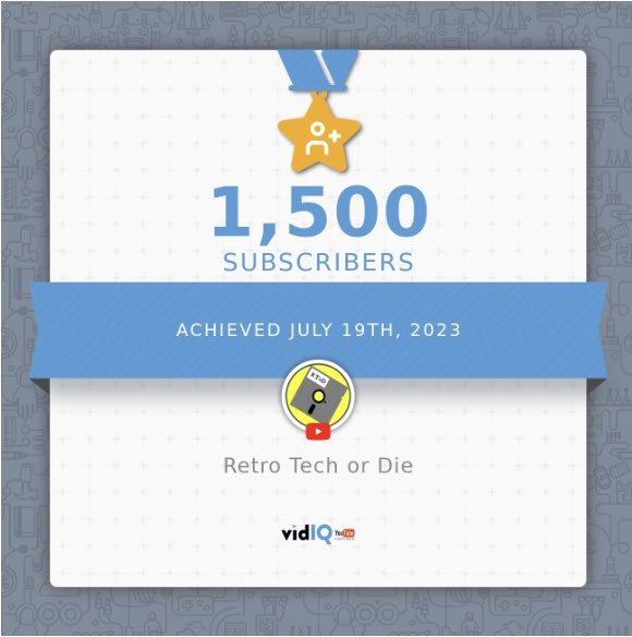 RetroTechorDie's tweet image. First of all, thank you all so much.
Second, I need 41 more subscribers 😉

youtube.com/@RetroTechorDie

#YouTube #youtubechannel #smashthatsubscribebutton