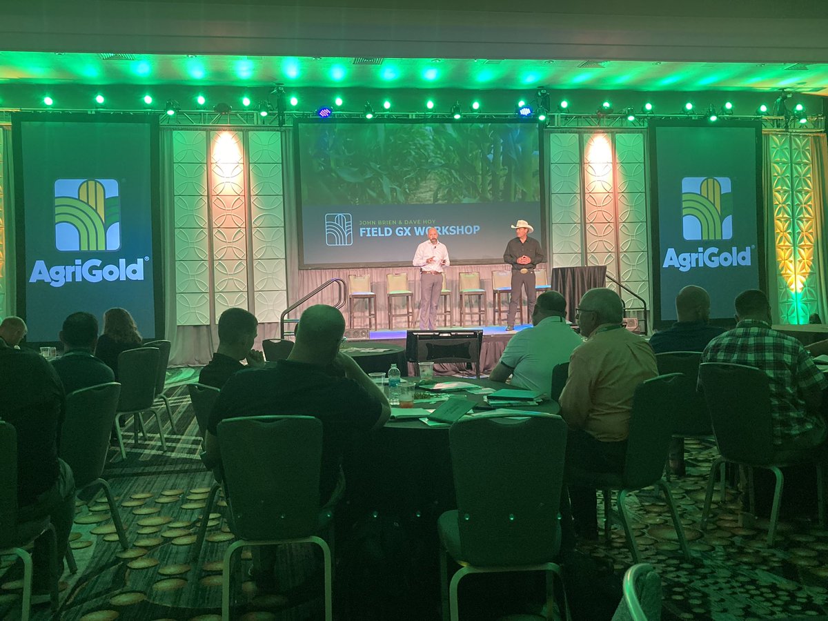 MiKavanaugh's tweet image. AgriGold sales kickoff in Kansas City!  John Brien rolling out Field GX and new product opportunities to sales force!  Team is set and ready for 2024!! Here we go!